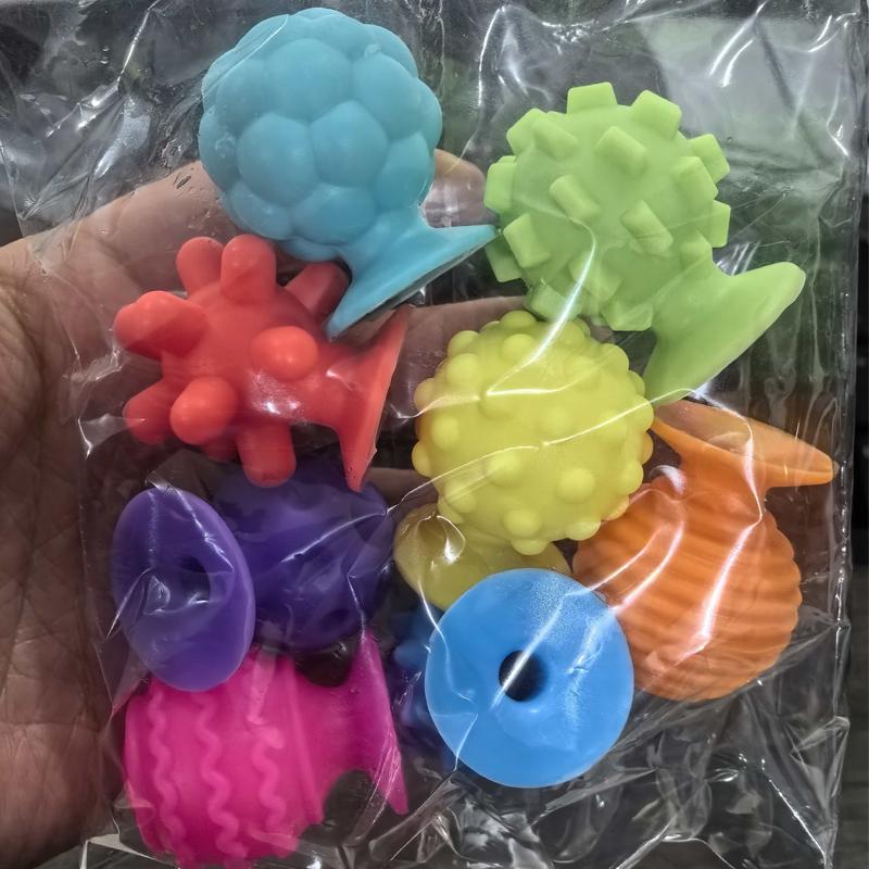 

Toys 8PCS Textured Suction Cup Silicone Sensory Fidget for Adults ADHD Autism Anxiety Calm Down Stress Relief Gifts Kids
