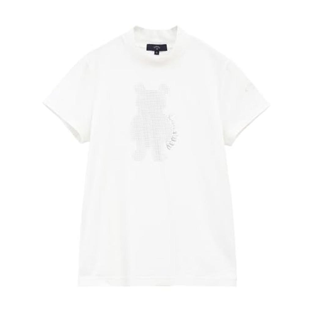 Callaway Short Sleeve Mock Neck Shirt Bear Golf Undershirt C24234202 L Women's (Stretchable, Print) / / 1030_White