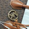 [Pre-Owned] Mercer Mini Brown Coated Canvas Monogram Crossbody Bag - Excellent #1L3OOT6