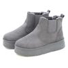 Dedes Shearling Side Gore Thick Unisex Boots, Mid-Length Flats, 4.5cm Sole, Fur, Snow, Winter, Warm, Boa,
