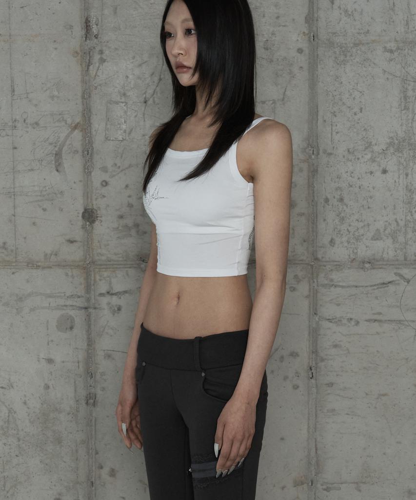 ETRE AU SOMMET Cross Hotfix Backless Sleeve (White)