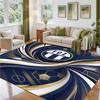FC Zürich Design Crystal Velvet Rug Soft Decorative Mat for Bedroom Entrance