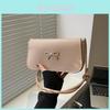 Urban Style Pu Small Square Bag With Bow Detail For Daily Use