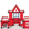 Fire Station Building Kit 3D Puzzle Architecture Model Self Assemble for Layout Accessory