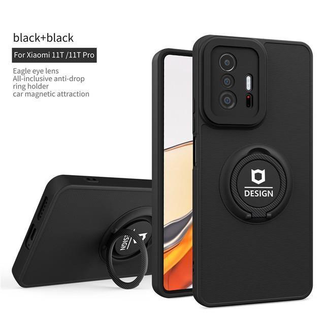 

Чехол для Xiaomi Mi 11T Pro, противоударный чехол с магнитным кольцом, силиконовый бампер, чехлы для телефонов Mi11T 11T Pro, держатель-подставка, задняя крышка For Mi 11T