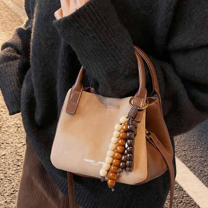 2025 Autumn and Winter New Versatile Commuter Shoulder Bag Vegetable Basket Bag Retro Handbag Messenger Bag Women's Bag