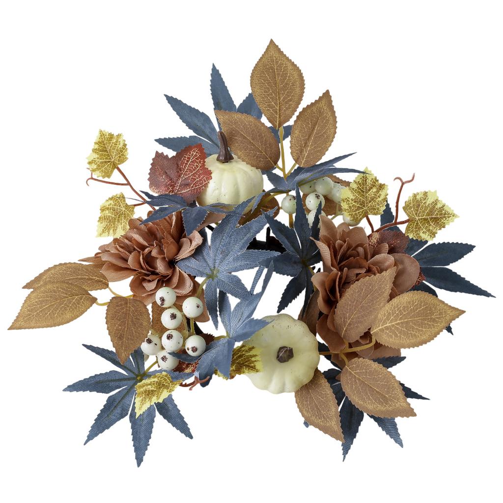 Thanksgiving Wreath Halloween Dark-Style Candle Wreath Candle Holder Wreath Halloween Decorations Table Top Decorations
