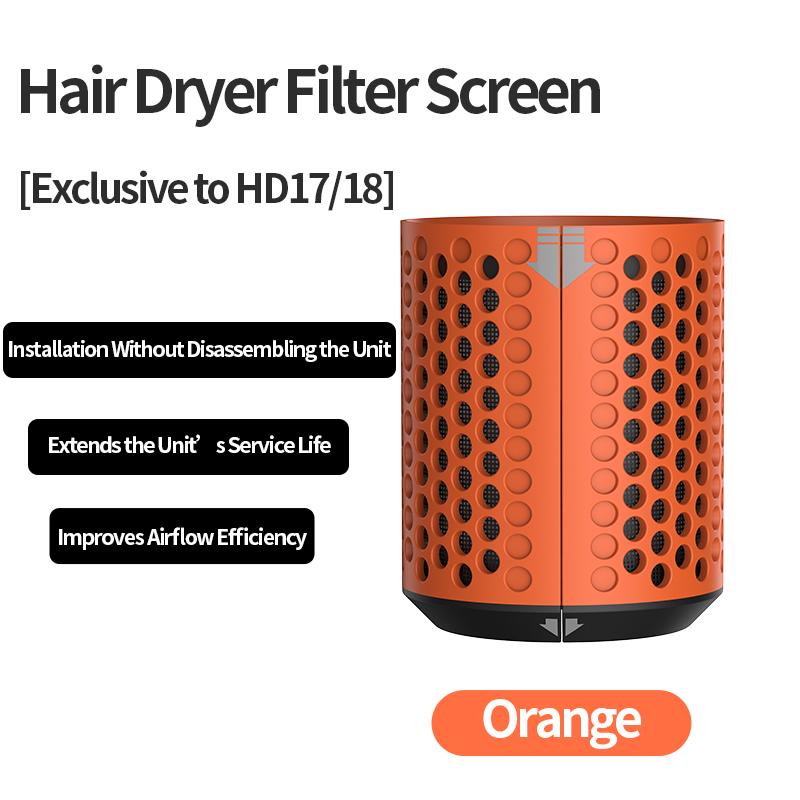 Vervangende HD17 HD18 voor Dyson Haardroger Buitenste Filterkap Magnetische Zuigopening Stofkap Gesp Accessoires oranje
