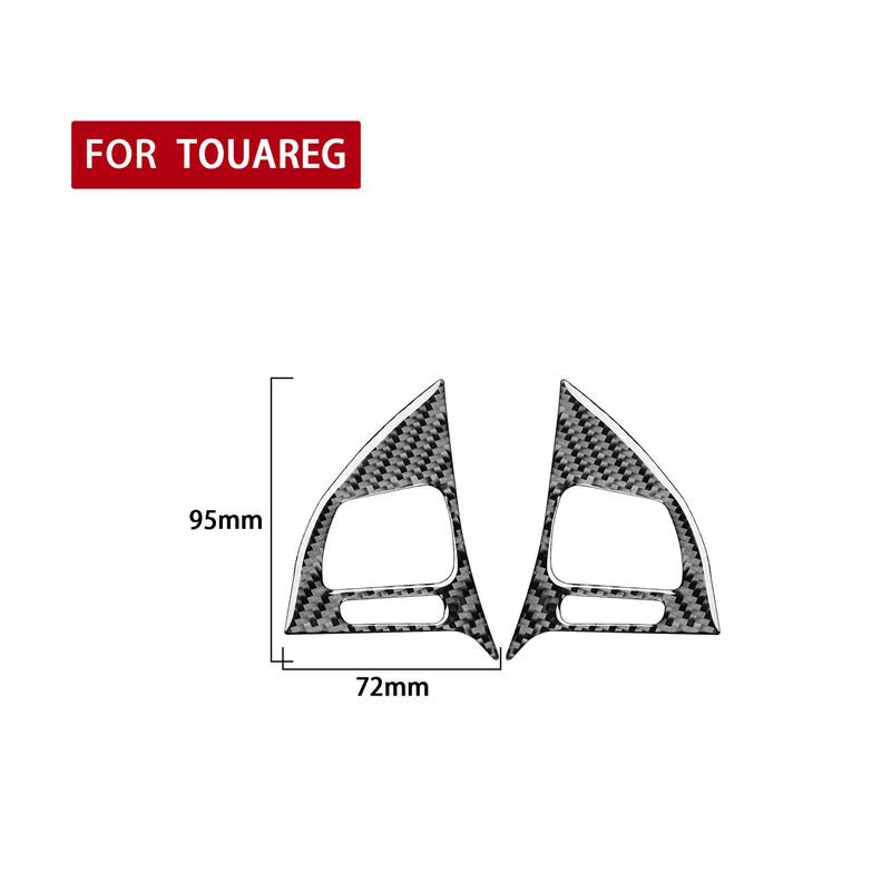 Carbon Fiber Car Accessories Driver Wheel Button Cover Sticker For VW Touareg 7P MK2 2011 2012 2013 2014 2015 2016 2017 2018