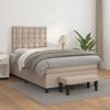 Box Spring Bed Mattress Cappuccino Brown 120 X 190 Cm Faux Leather