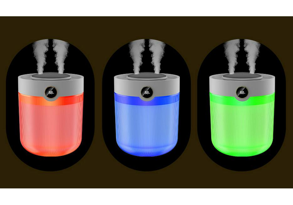 2L Dual Mist Humidifier with Night Light & Digital Display for Home, Bedroom, Office, and Student Use