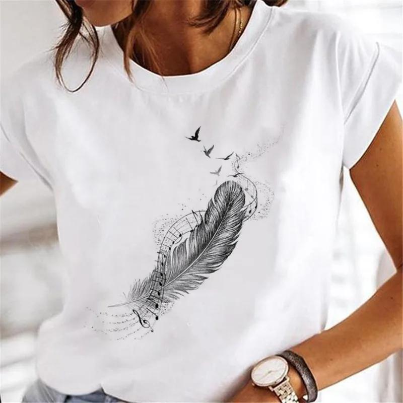 Women's Printed Short-sleeved T-shirt Clothing Tops Casual Loose Daily Clothing