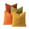 4Pcs Corduroy Throw Pillow Cover 3D Texture Plush Pillow Case Solid Color Cushion Cover