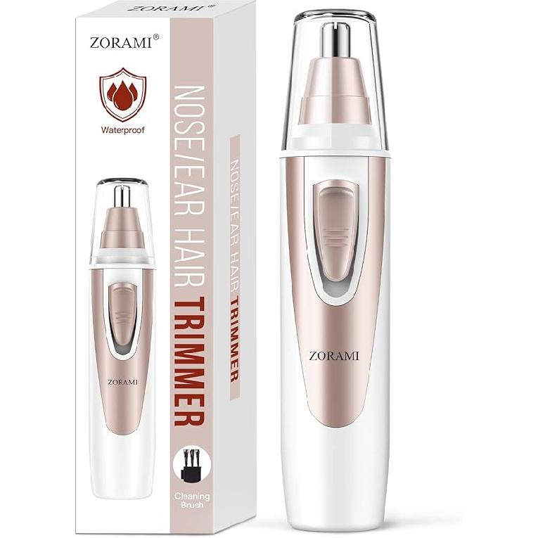 Ear and Nose Hair Trimmer Clipper - 2025 Professional Painless Eyebrow & Facial Hair Trimmer for Men Women, Battery-Operated Trimmer with IPX7