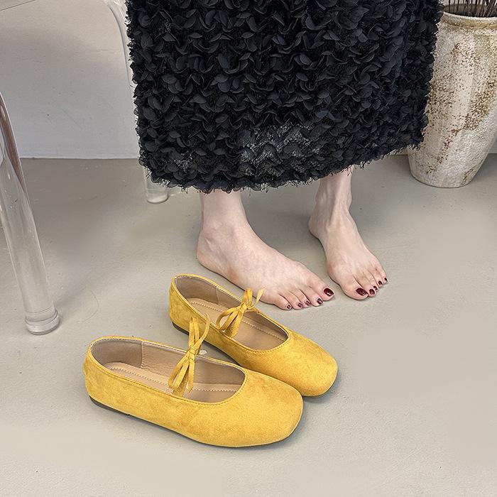 Simple and Sweet Bow with Skirt Mary Jane Female Summer 2025 New French Non-slip Beanie Shoes Single Shoe Tide