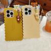 Funny Rilakkuma Bear Sandwich Biscuit Case For iPhone 16 15 14 13 12 11 Pro Max 16pro Soft Silicone Cover With Doll Pendant