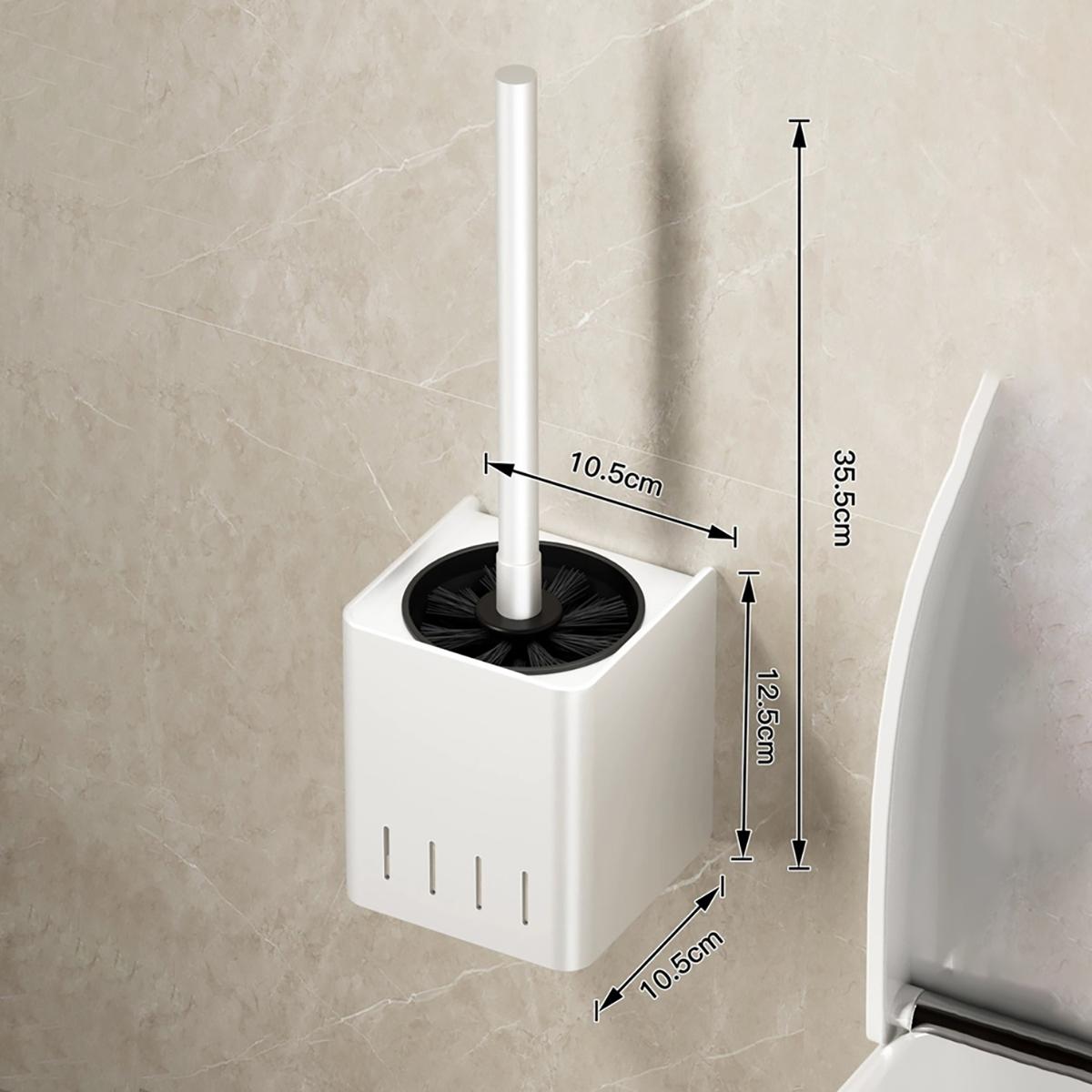 

Компактный туалетный ершик и держатель Алюминиевая ручка Экономия места для хранения Глубокая очистка Защита от капель Простая сборка БЕЗ сверления