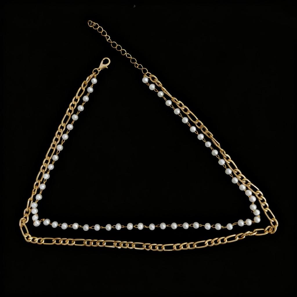 Elegant Two-Layer Titanium Steel Necklace for Women - High-End Clavicle Chain with Light Luxury Feel
