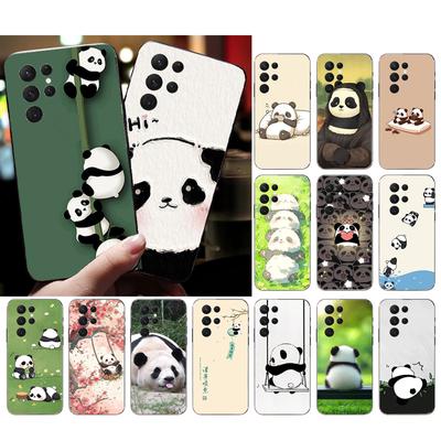 Phone Case For Samsung Galaxy S26 S25 S24 S23 S22 Ultra S23 S22 S25 Plus S24 FE S26Edge Cute Cartoon Panda