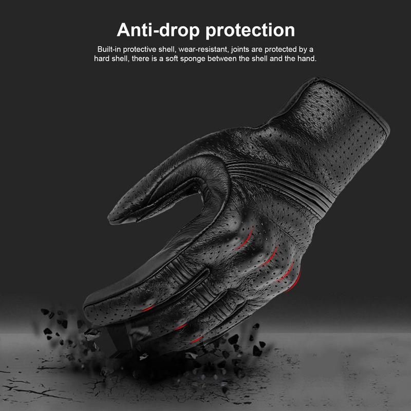 

High Quality Goatskin Men Motorcycle Gloves Genuine Leather Touch Screen Motocross Racing Riding Gloves Dirt Bike Cycling Guante XXL