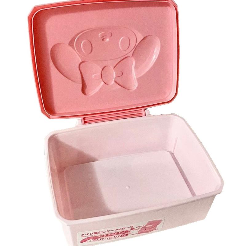 Anime Sanrio My Melody Doll Mini Flip Storage Box Cute Cartoon Portable Multi-purpose Jewelry Makeup Dustproof Storage Box Gifts