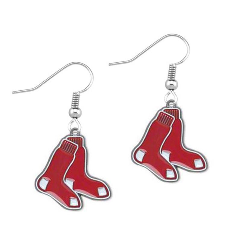 Steelers Heart Pendant Earrings With Crystals For Football Fans Women Jewelry