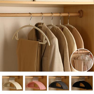 10PCS Premium Velvet Hangers,Non Slip No Shoulder Bump Suit Hanger with Hooks,Space Saving Rounded Rack for Sweater Jackets Bra
