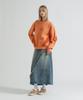 AVIREX COLOR BLOCK MILITARY PULLOVER women's F size 150 orange 783-6130601
