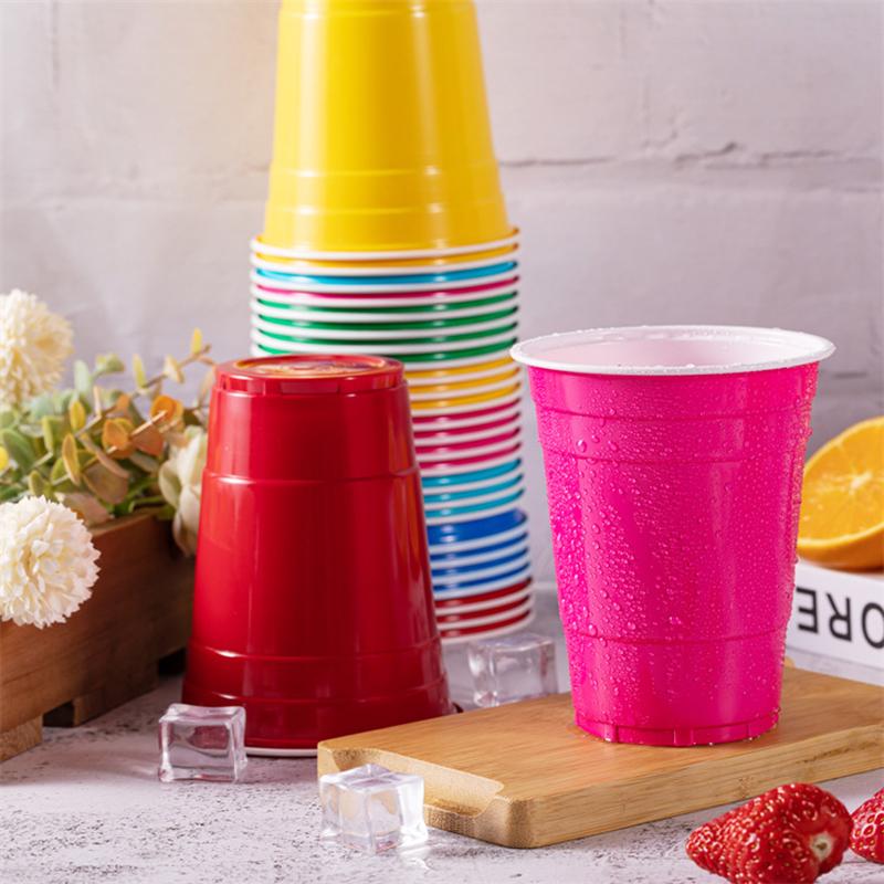 10Pcs 450Ml Colorful Disposable Plastic Cup Beer Pong Cup Redcups Cup For Graduation Party Or Bar Game Company Party
