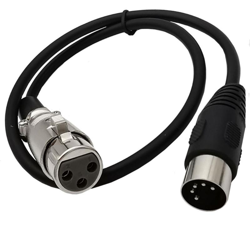 Large DIN 5Pin Male To 3Pin Male/Female Sound Connection Cable 5P To 3Pin Adapter Cable for Musical Instrument