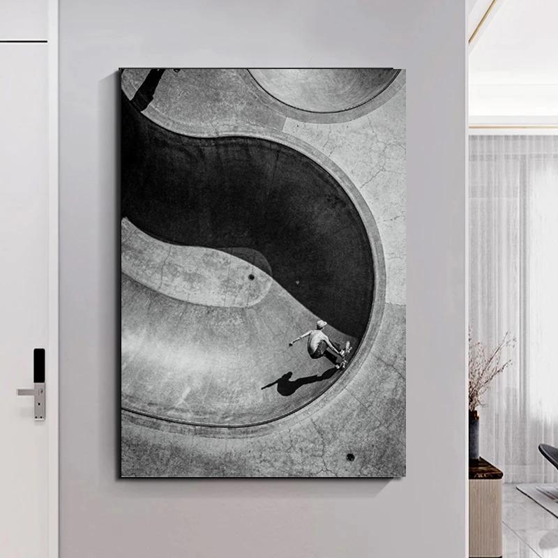 Skateboard-Liebhaber Extremsport Poster Kunstdrucke Leinwandgemälde für Wohnzimmer Wandkunst Bilder Jungenzimmer Dekoration Cuadros