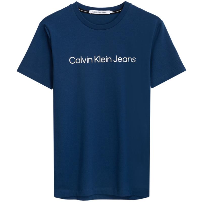 

Calvin Klein Футболка с короткими рукавами и дышащим принтом унисекс, синяя J320931C5G XL