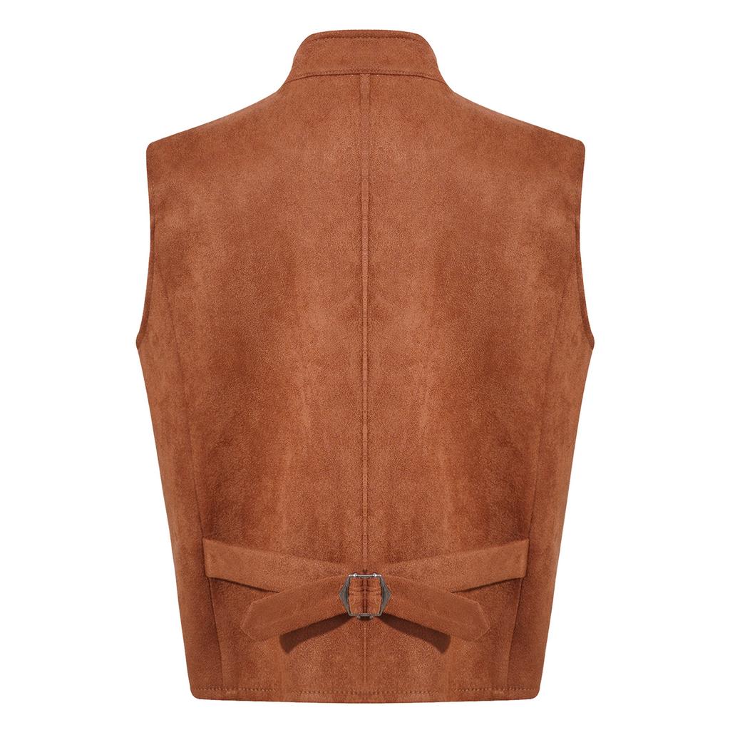 Boys Medieval Prince Waistcoat Victorian Vintage Gothic Steampunk Double Breasted Vest Halloween Cosplay Costume