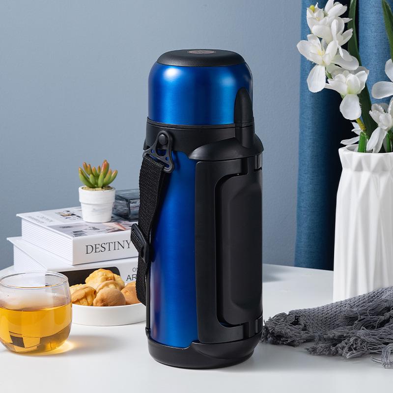 

1500ML Stainless Steel Thermos Flask - Large Capacity, Portable for Car & Home Use 1500ml королевский синий
