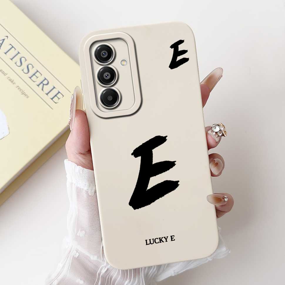 For Samsung Galaxy A17 4G Case New Lucky Letters A-Z Soft Silicone Back Cover For Samsung A17 A17 4G 5G 2025 Phone Cases Bumper