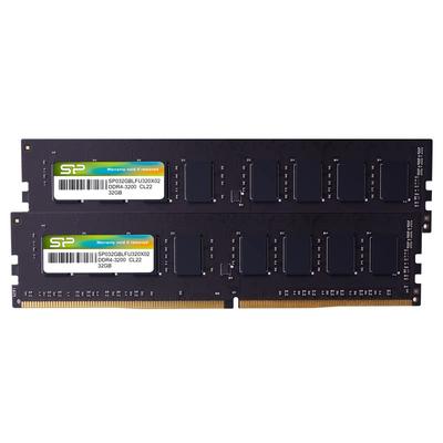 Memória para PC Desktop Silicon Power SP Silicon Power DDR4 3200 32 GB x 2 288 pinos CL22 SP064GBLFU320X22 PC4-25600 (64 GB) 1,2 V