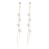 Korean Fashion Daisy Flowers Drop Earrings for Women Temperament Simple Long Tassel Earrings Female Party Wedding Jewelry Gifts