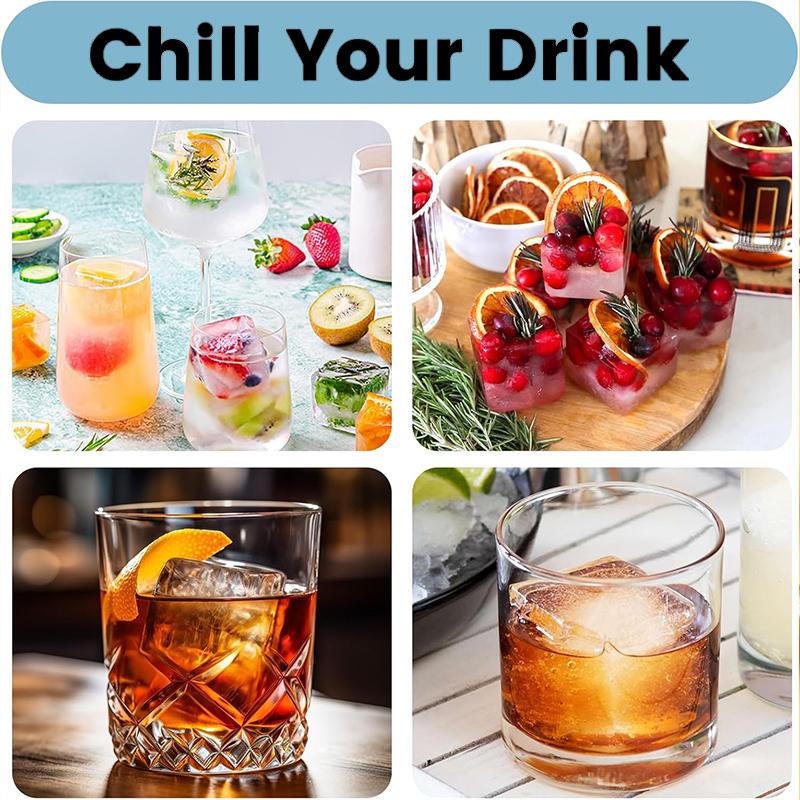 Ice Cube Trays , Easy Release 15 Flexible Silicone Ice Cube Molds With Removable Lid Reusable Freezer Ice Trays Stackable For Wh