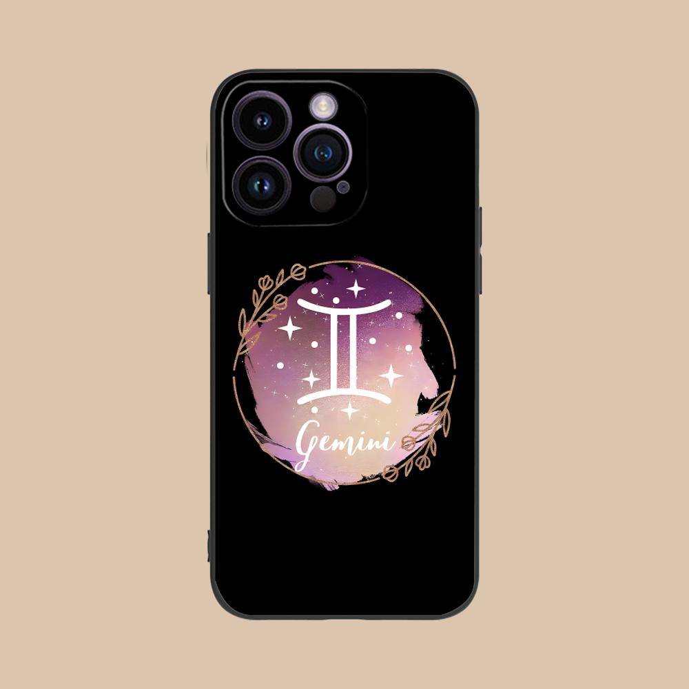 

Чехол для мобильного телефона со знаком зодиака Близнецы для iPhone 17 16 15 14 13 12 11 X XR XS 8 7 Air Pro Max Plus Mini Цветной Чехол Роскошный iPhone17