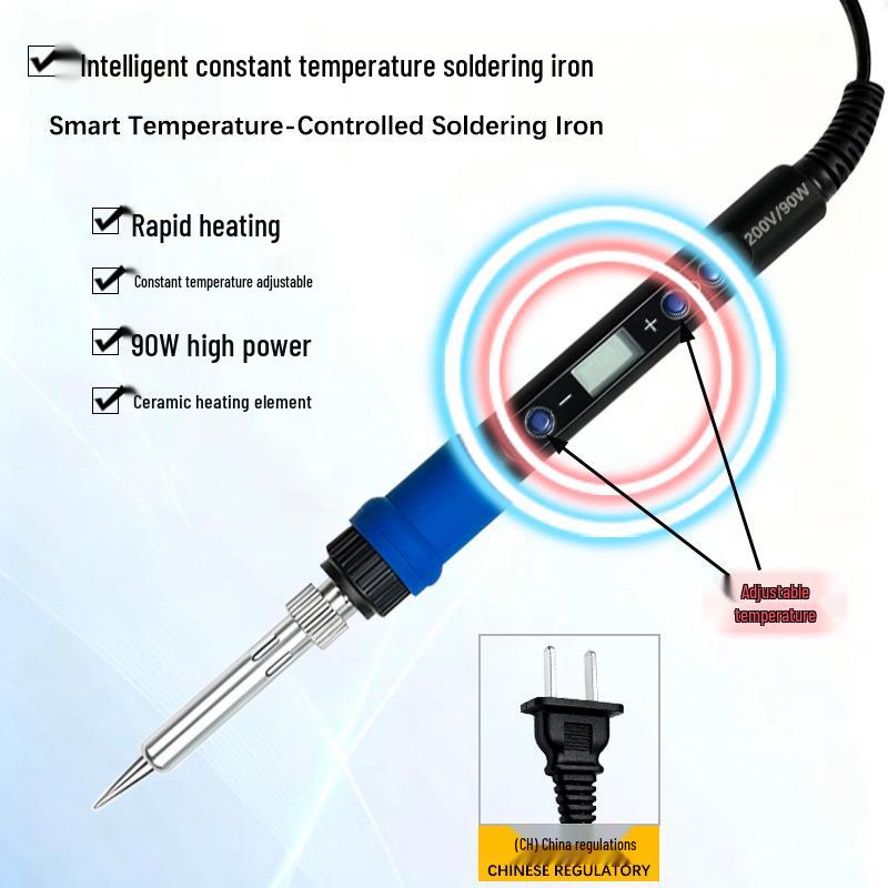 90W High-Power Electric Soldering Iron Set, Constant Temperature Welding Tool for Professional Repairs