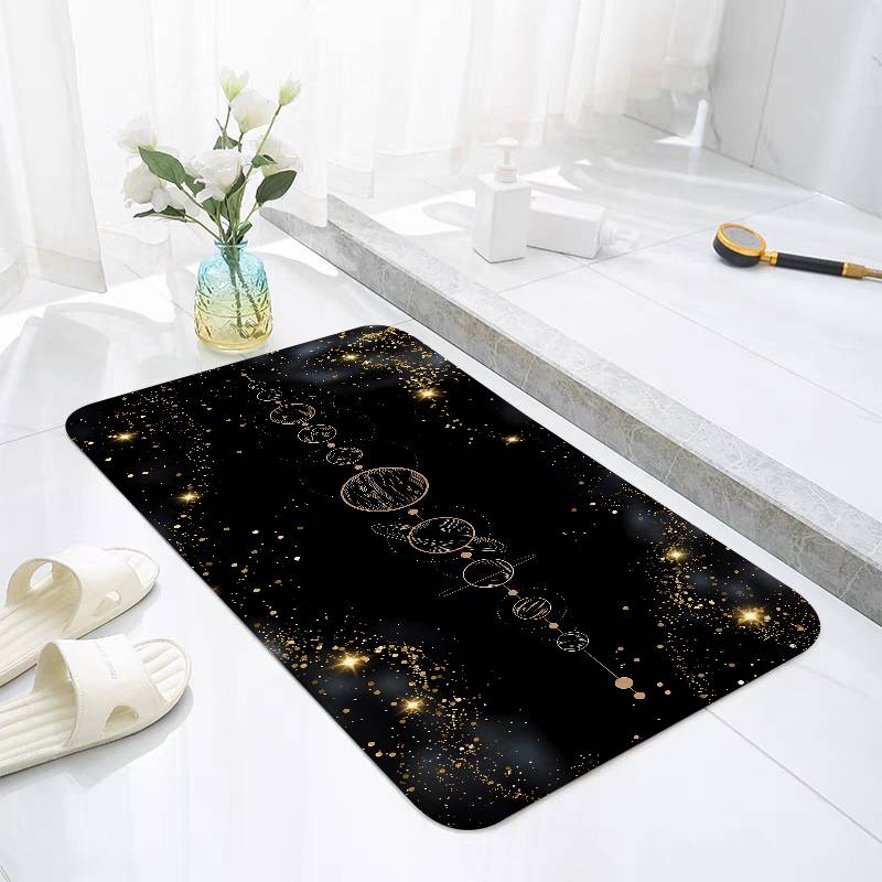 Moon Phases Light Floor Mats Home Laundry Rug Carpet For Living Room Decor Lounge Area Anti-slip Foot Mat Entrance Doormat
