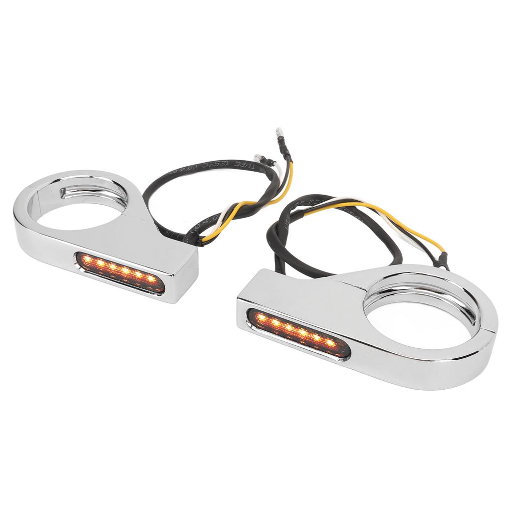 Front Fork LED Turn Signal Light High Brightness Stability Fork Clamp Indicators Lights for 41MM Fork