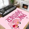 Anti‑Slip Crystal Velvet Floor Rug, Pink Panther Design Carpet for Indoor Living Bedroom Home Decoration