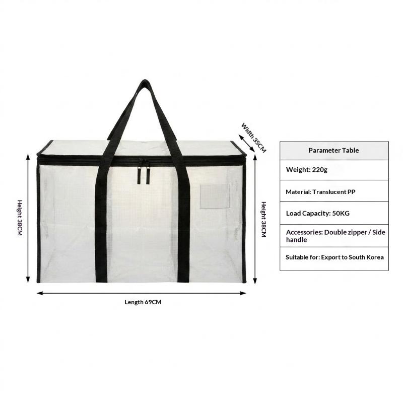 Large Capacity Quilt Storage Bag Transparent Quilt Clothes Sorting Bag Luggage Moving Packaging Bag Special Artifact