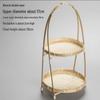 Multi-Layer Bamboo Handwoven Basket with Handle for Tea, Pastry, Fruit & Cake