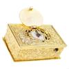 MXLA Collectible Mechanical Singing Bird Music Box Embossed Motifs Antique Home Decor