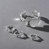 Geometric Popular Personality Irregular Disc Wind Ring Simple Light Luxury Bracelet Premium S925 Silver Needle Earrings