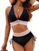 European And American New Bikini Suit Conservative V-Neck Split Sexy Triangular High-Waisted Swimsuit Women