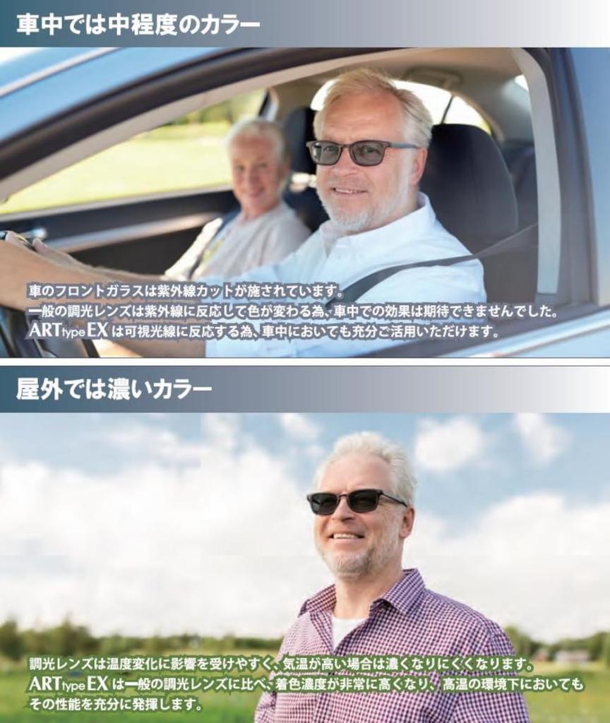 Visible light photochromic sunglasses that change color even in the stylish square metal UV blue light cut light photochromic [k-eines] car, under-rim