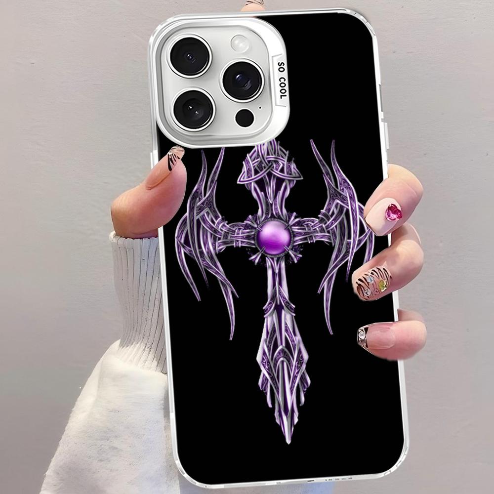 Jesus Christ Cross Phone Case For iPhone 16 15 14 13 12 11 Pro Max X XR XSMAX 8 7 Plus Matte Shockproof Back Cover